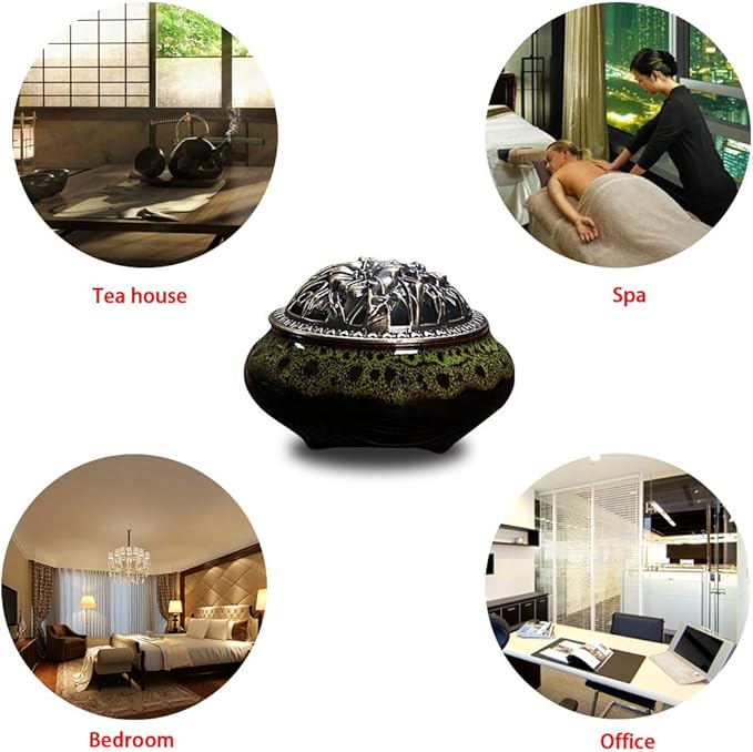 Ceramic Home Decoration Incense Sticks or Cones Burner Porcelain Incense Holder