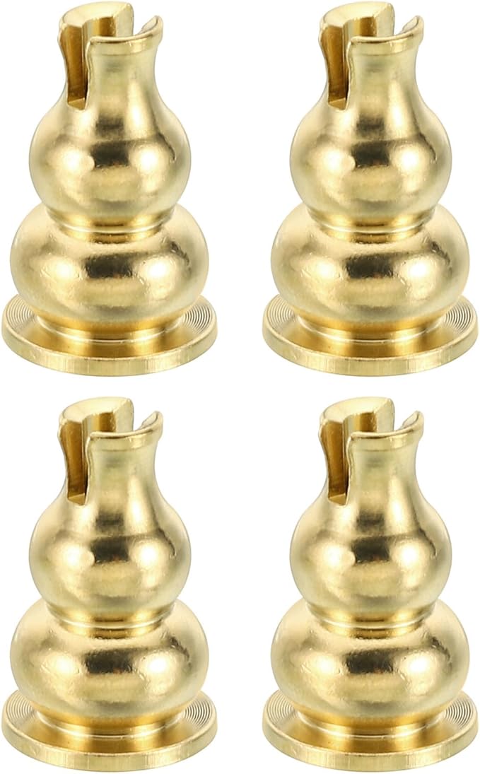 PATIKIL Coil Incense Holder, 4 Pack Brass Incense Burner Stick Holder Incense Stand Base Gourd Type for Yoga Spa Room Home Office, 0.6" Dia. 0.9" Tall