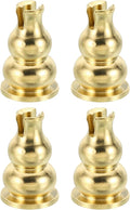 PATIKIL Coil Incense Holder, 4 Pack Brass Incense Burner Stick Holder Incense Stand Base Gourd Type for Yoga Spa Room Home Office, 0.6" Dia. 0.9" Tall
