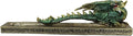 Ebros Gift Celtic Metallic Colored Green Dragon Looking Back Incense Burner Holder Decorative Figurine Aromatherapy Home Fragrance Accessory Dungeons Dragons Medieval Theme