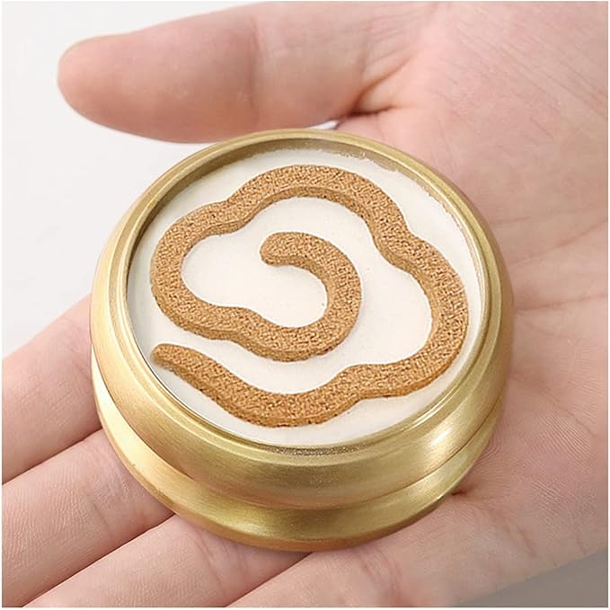 3 in 1 Mini Brass Incense Burner and Ash Press - DIY Incense Making Tool Kit for Fragrance Accessories