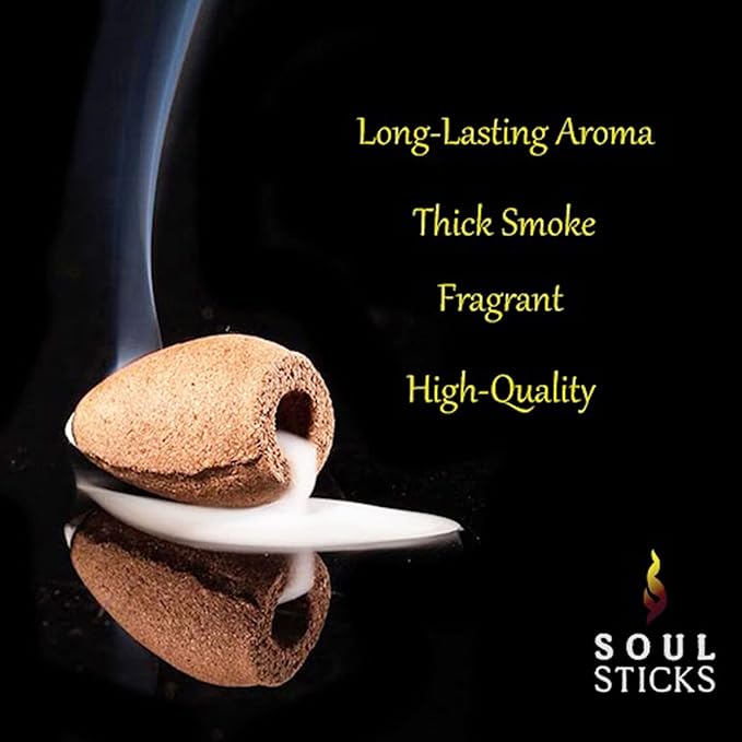 SOUL STICKS Backflow Incense Holder Burner Smoke Waterfall Fountain for Home, Office, Yoga, Room Decor & Aromatherapy with 1 Pack of 10 Backflow Fragrance Cones Included (Riverway)