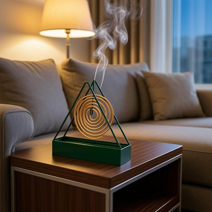 Designer Portable Iron Mosquito Coil Holder 2 pcs Sets with Handle - Fireproof Material Incense Holder