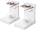 Incense Burner, Incense Holder – Tea Light Candle or Charcoal Resin Heated for Yoga Spa Aromatherapy Meditation, Bakhoor Burner Used for Burning Charcoal, Sambrani, Dhoop & Myrrh Resin (White)