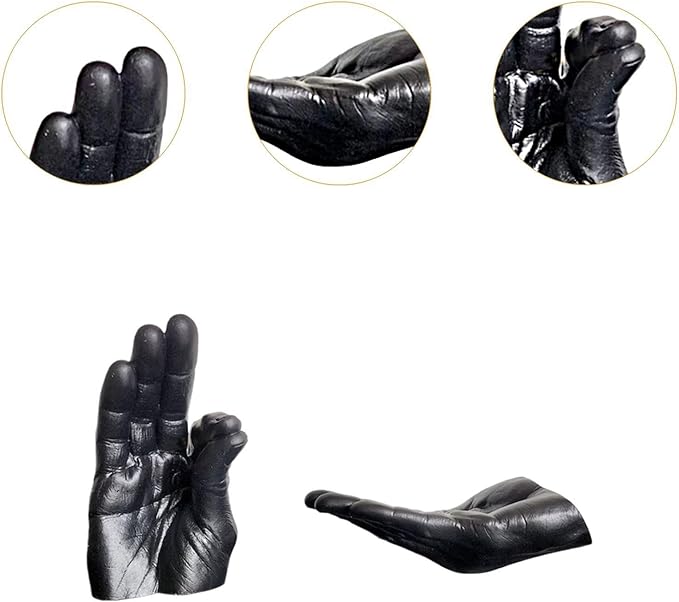 Yajuyi Hand Statues Incense Burner Incense Holder Tabletop Ornament Decorative Figurines for Office, Black