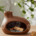Palo Santo Holder, Chimney Palo Santo Burner, Ceramic Incense Holder with Ash Catcher for Yoga, Meditation, Home Fragrance & Cleansing, Burning Palo Santo Sticks, Cone Incense, Resin, Sage