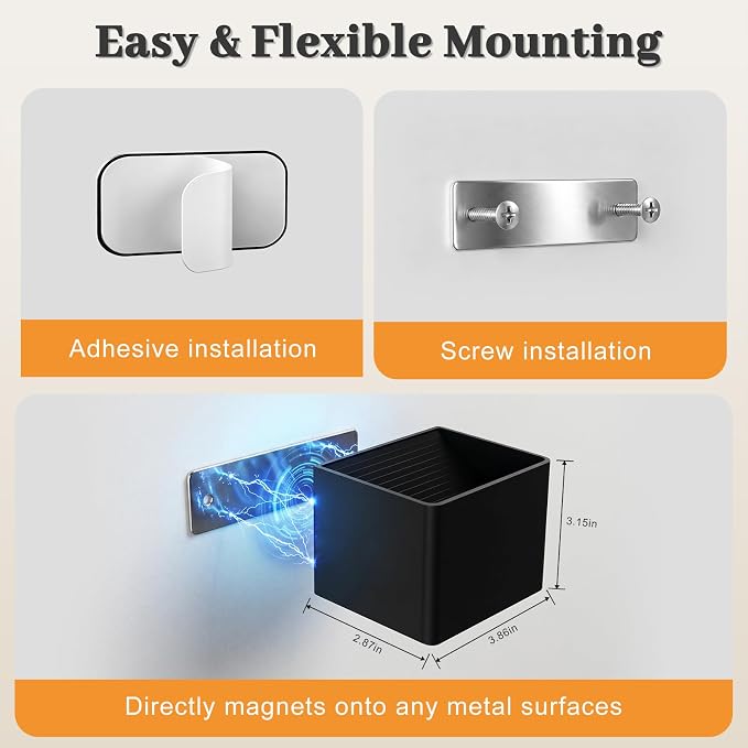 Rechargeable Motion Sensor Wall Light with Remote, 6000mAh Magnetic Battery Operated Wall Sconces, 3 Color Temperatures & Dimmable, Black LED Up Down Wireless Wall Lamp for Bedroom Living Room, 2-Pack