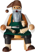 KWO Sapling Carver Smoking Men Incense Holder, 15 cm, Wood, Multicolour, One Size