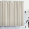 Ambesonne Stripes Shower Curtain, Abstract Ocean Inspired Palette Lines Geometrical Image Illustration, Cloth Fabric Bathroom Decor Set with Hooks, 70" Long, Pale Yellow