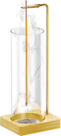Incense Holder for Sticks, Insence-Stick Holder, Anti-Ash Flying No Mess Incense Burner, Incense Stick Holder with Glass Ash Catcher, for Yoga Spa Meditation Home Decor(1 Pack)
