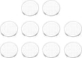 PATIKIL 10Pcs Incense Burner Pads, 6cm Stainless Steel Web Shape Burner Mesh Screen Use for Yoga Spa Room Home Office