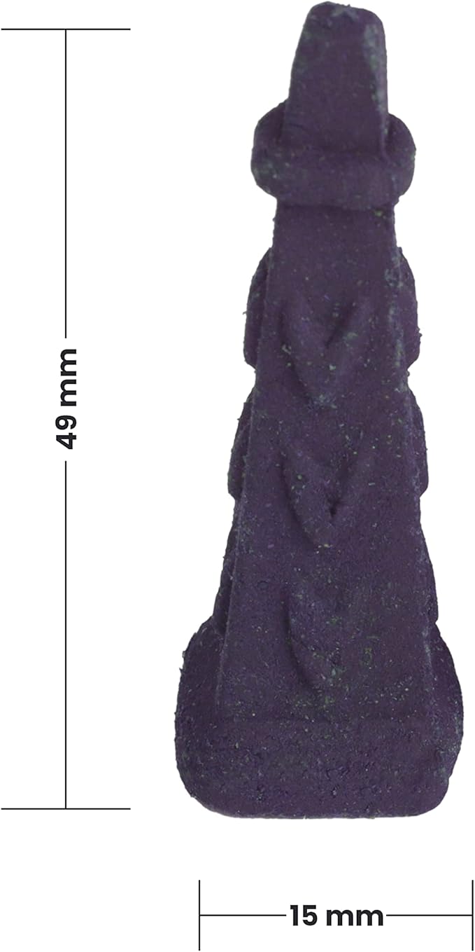 Backflow Natural Incense Waterfall Cones Unique Shape for Backflow Incense for Prayer, Meditation, Relaxation Burner Holder (25 pcs) (Lavender, Square Pyramid)