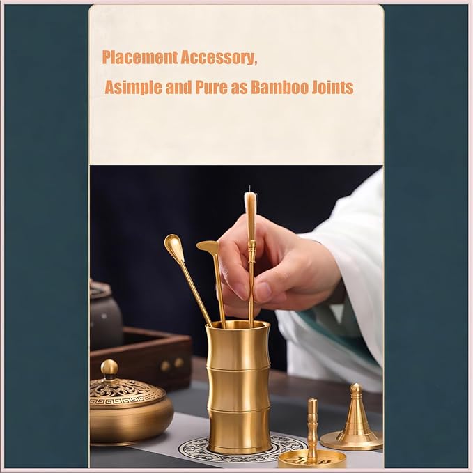 31 Pcs Powder Incense Burner Set, Brass Incense Making Kit, Chinese Incense Burner Powder Set Includes Holder/Stick/Cone/Coil/Ash Catcher Tray, Gift for Yoga and Meditation (31)