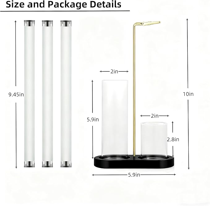 Glass Incense Holder, Incense Sticks Burner Holder with Storage,Hang Upside Down Incense Holder for Sticks with Glass Ash Catcher for Meditation Yoga Spa Room Decor (Black Color)
