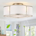 20" Boho Ceiling Fan with Light, Flush Mount Ceiling Fan with Light Remote Control, Enclosed with 6 Speeds for Bedroom, Living Room, Foyer, Nursery