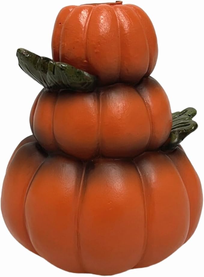 HOSLEY Resin Backflow Incense Cone Burner Holder, Pumpkins Decor Statue 4.72" High with 20 Pieces of Dragon Blood Backflow Incense Cones