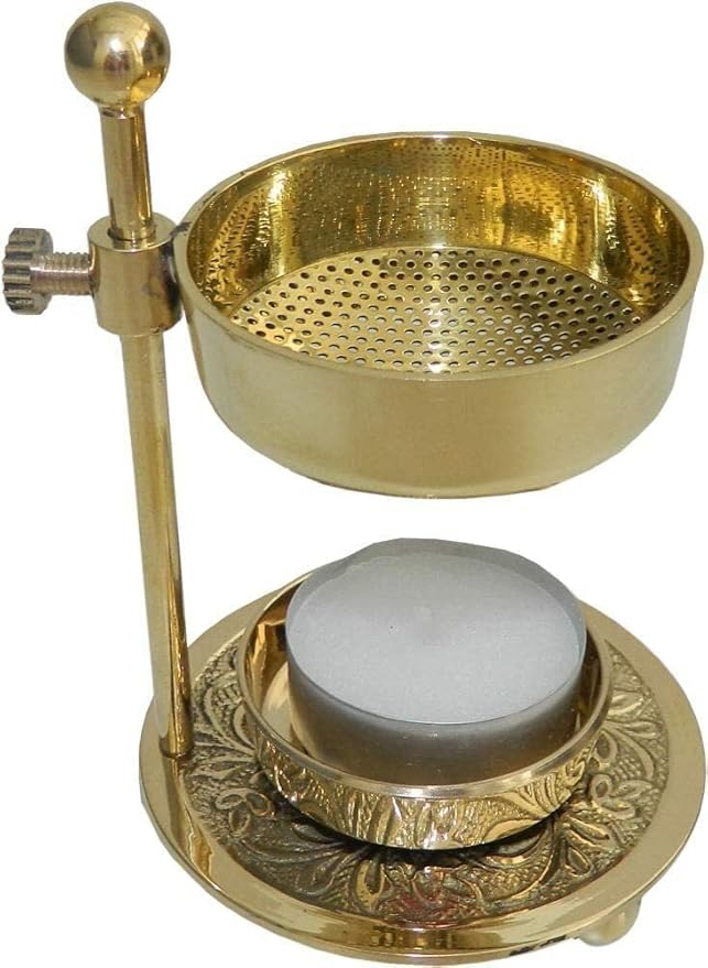 RSGM Brass Incense Resin Adjustable Burner Unleash the Aromatic Power, 5.5 Inch