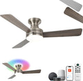 42" RGB Ceiling Fan with Light, Music Sync Smart Fan Works with Alexa/Google Assistant/App, Low Profile Flush Mount, 6-Speed Quiet DC Motor, 4 CCT Dimmable Lighting for Bedroom Living Room