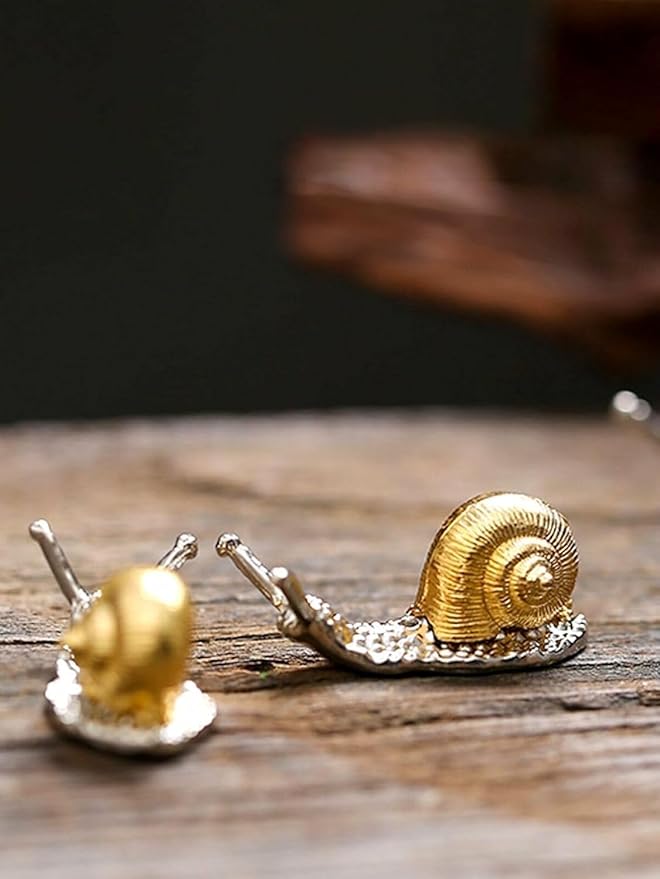 2 Pcs Gold Snail Shaped Incense Burner Stick Holder Animal Shaped Home Vintage Incense Holders