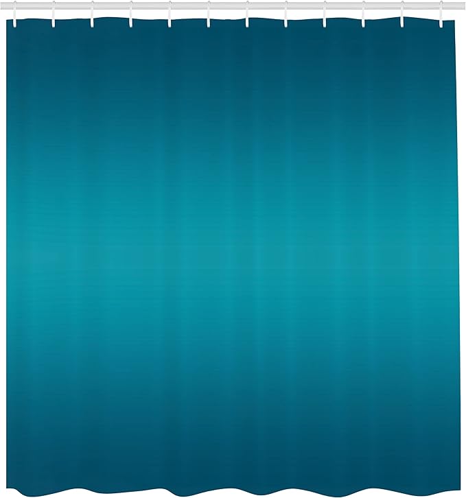 Ambesonne Ombre Shower Curtain, Deep Blue Tropical Ocean Exotic Lands Inspired Design Modern Digital Print, Cloth Fabric Bathroom Decor Set with Hooks, 69" W x 75" L, Petrol Blue
