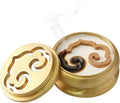 3 in 1 Mini Brass Incense Burner and Ash Press - Incense Making Tool Kit for DIY Fragrance Accessories - Jade