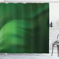 Ambesonne Forest Green Shower Curtain, Abstract Pattern with Color Wave in Green Shades Ombre Effect, Cloth Fabric Bathroom Decor Set with Hooks, 69" W x 75" L, Forest Green