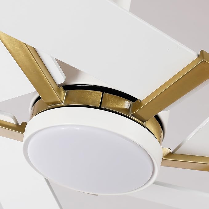 Ceiling Fans with Lights and Remote (Modern White, 60 inch)