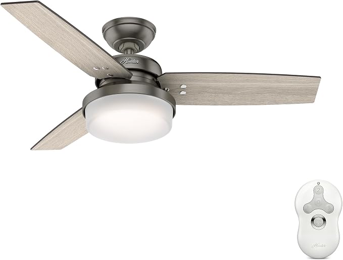 Hunter Sentinel, Indoor, Ceiling Fan, 3 Blades, 44 inch, Brushed Slate