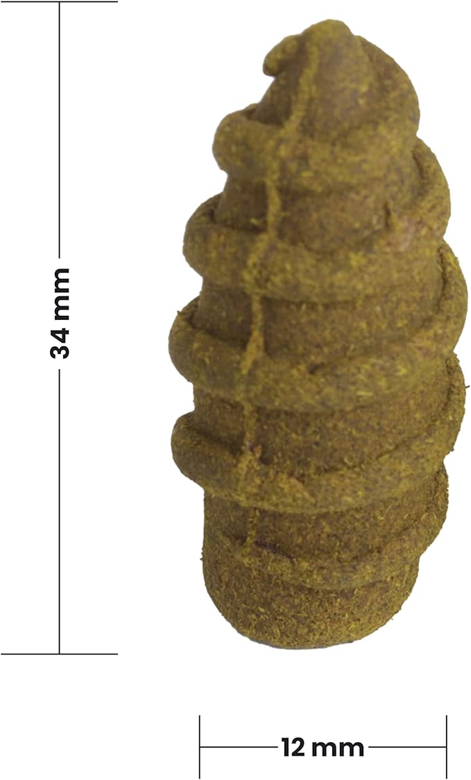 Backflow Natural Incense Waterfall Cones Unique Shape for Backflow Incense for Prayer, Meditation, Relaxation Burner Holder (25 pcs) (Sandalwood, Screw)