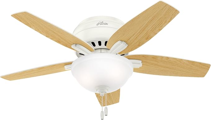 Hunter Newsome, Indoor, Ceiling Fan, with LED Light, 42 inch, Fresh White