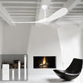heimo 72 Inch white Ceiling Fan No Light,Indoor Outdoor 3 Blade Wood Ceiling Fans without Lights for Patios Living Room Porch Garage Big Extra Large Wooden Fan with Downrod