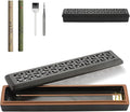 CEREMONY Incense Holder for Sticks, Ceramic Insence-Stick Holder Ash Catcher, Incense Holder Timkburner for Meditation Yoga Spa Room Incense Holder (Lever Brown)