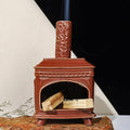MOUGIGI Palo Santo Burner Holder-Ceramic Mini Chiminea, Incense Chimney-Style Burning Smudge Bowl for Sage, Incense Cones, Incense-Stick Fits Small Candle-Ideal for Home Altar, Zen/Meditation
