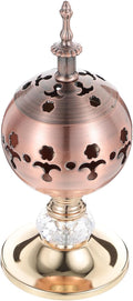 PRETYZOOM Wrought Iron Incense Burner 7.28In Tall Hollow-Out Metal Candle Stand – Heat-Resistant for Safe Incense Burning – for Home, Yoga Studio, Meditation Room