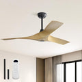 Sofucor 52 Inch Ceiling Fans No Lights, Modern Ceiling Fan with 3 Plastic Blades, 4500CFM 6-Speed 3-Timer Reversible DC Motor, for Bedroom Living Room Patios Office, ETL/FCC