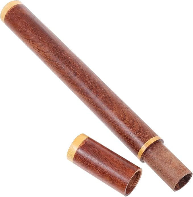 ARTIBETTER Wooden Incense Holder Tube with Lid 9.44X6.92X0.86In Smooth Natural Aromatherapy Storage Compact Incense Stick Holder for Home Decor Meditation