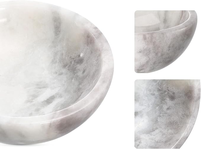 Koville African Natural Marble Incense Holder, 5inch Incense Holders for Sticks, Sturdy Incense Burner Ideal for Meditation and Relaxing, Easy to Clean(Grigio Fantasy)