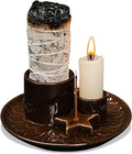Comeon Palo Santo Holder, Backflow Incense Burner Holder Candle Holder Sage Burner Holder for Burning, Ceramic Incense Holder for Sticks for Meditation Yoga Room