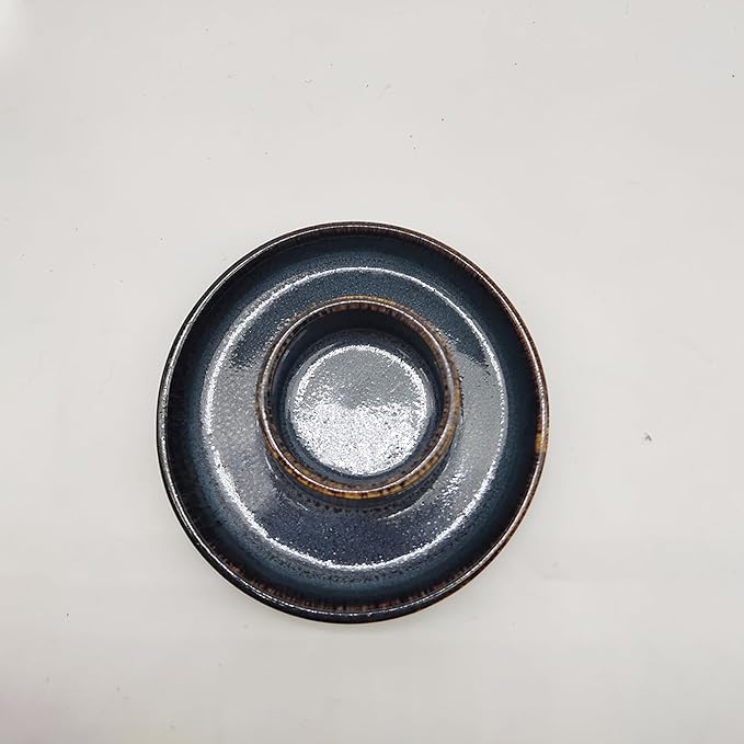 Sage Holder, Sage Holder for Burning, Ceramic Smudge Bowl with Ash Catcher for Meditation Space(Sage Not Included) (Blue)