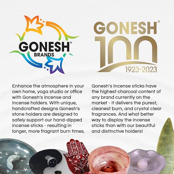 Gonesh - Incense Holder - Modern Home Decor - Stone Incense Burner - Yin & Yang - 4” x 4”