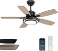 Fanbliss Ceiling Fans with Lights and Remote Control for Bedroom, 42 Inch Black Small Modern Ceiling Fan with Quiet Reversible DC Motor, 3CCT, Dimmable, LED for Living Room, Patio, Indoor and Outdoor