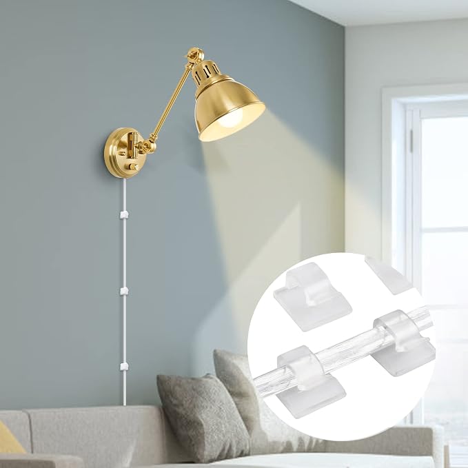 GOODATE Plug in Wall Sconces Set of Two with Remote, Stepless Colors 2700K-6500K & Stepless Dimming, Premium Golden Finish, Plug in Wall Light with Night Light & Timer, LED Bulbs Included