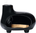 Palo Santo Holder Ceramic Burner for Holy Wood Sticks for Smudging Cleansing Handcrafted Handcrafted Palo Santo and Sage Holder (Jet Black)