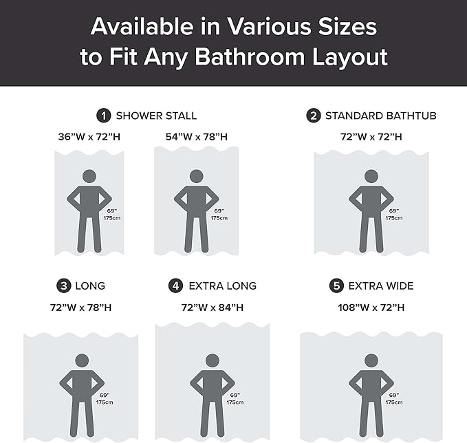 Madison Park Shower Curtain Waffle Weave, Vibrant Dyed, Waffle Shower Curtain 3M Scotchgard Moisture Management, Farmhouse Wide Shower Curtains for Bathroom, Extra Width: 108"x72" Black