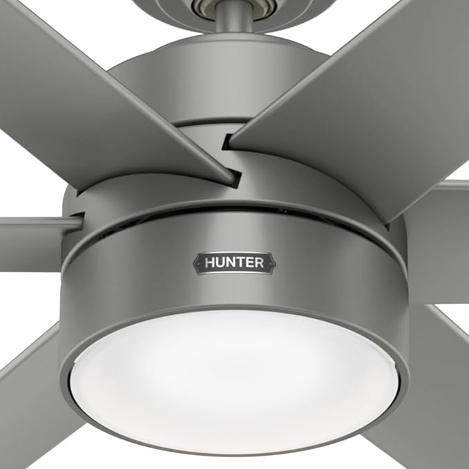 Hunter Solaria, Outdoor or Indoor, Ceiling Fan, 72 inch, Matte Silver