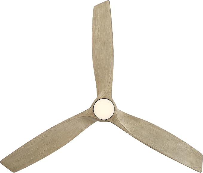 Modern Forms Zephyr 3 Blade 72 in. Indoor and Outdoor Smart Downrod Ceiling Fan with Remote Control - Integrated LED Selectable 4CCT 2700K-3000K-4000K-5000K - Bronze/White Oak