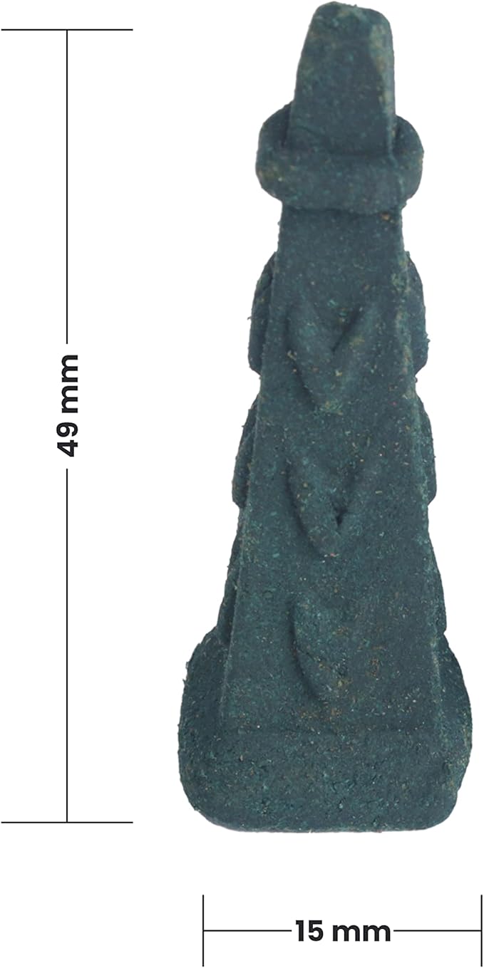 Backflow Natural Incense Waterfall Cones Unique Shape for Backflow Incense for Prayer, Meditation, Relaxation Burner Holder (25 pcs) (Patchouli, Square Pyramid)
