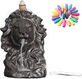 Incense Burner Aroma Diffuser backflow Incense Home Decoration Lion Head Statue + 20pcs Cone Incense