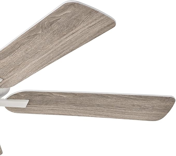 Hinkley Metro 52" Indoor White Ceiling Fan No Light, Traditional Style, Reversible Wooden Fan Blades, Chalk White and Weathered Wood, Remote Sold Separately