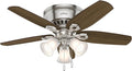Hunter Builder, Indoor, Ceiling Fan, Pull Chain, 42 inch, Brushed Nickel